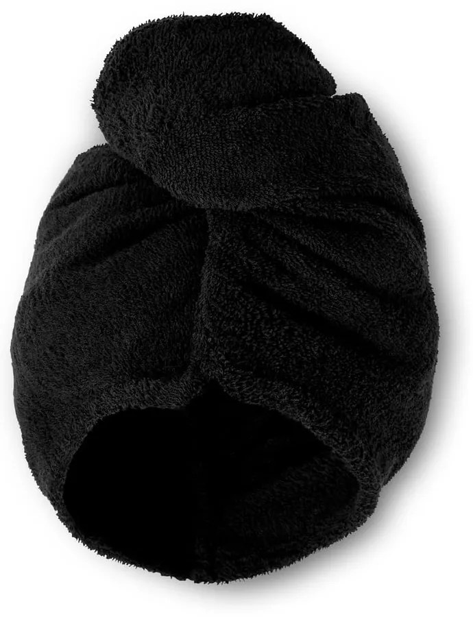 Čierne rýchloschnúce bavlnené uteráky na vlasy v súprave 2 ks 20x13 cm Quick Dry – Catherine Lansfield