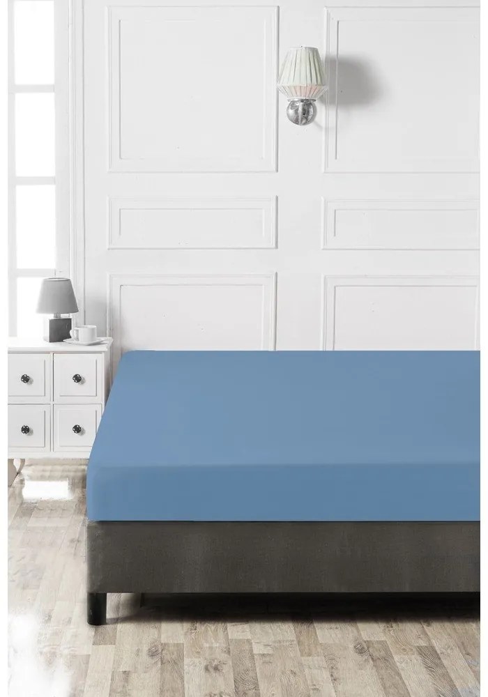 Modrá napínacia bavlnená plachta 140x200 cm – Mijolnir