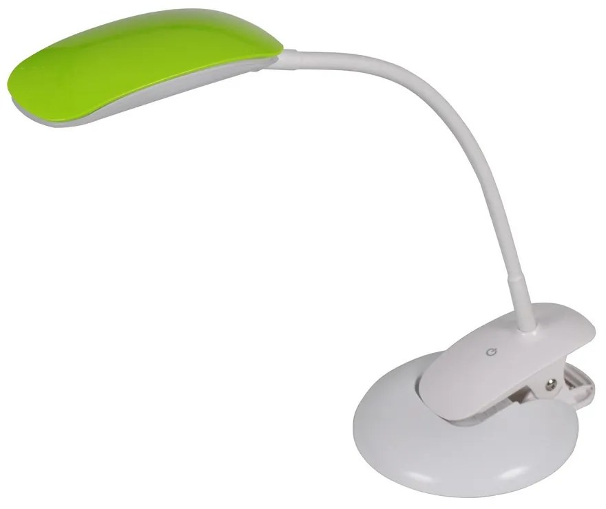 Stolná LED lampička 2 v 1 - podstavec a clip 5 W, biela