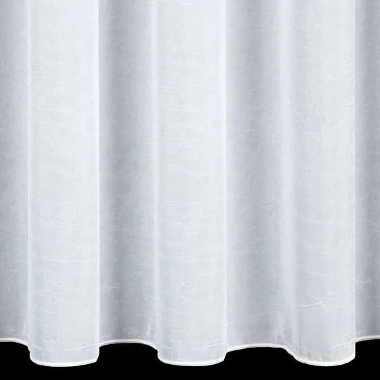 Dekorstudio Biela záclona Mramor s pokrčeným vzhľadom - vlastný rozmer Uchytenie závesu: Dekoračné krúžky biele, Šírka záclony: 150cm