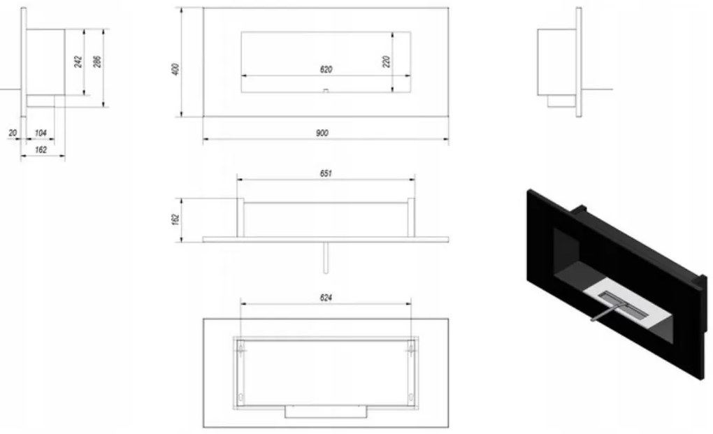 Biokrb na stenu Delta 2 Horizontal