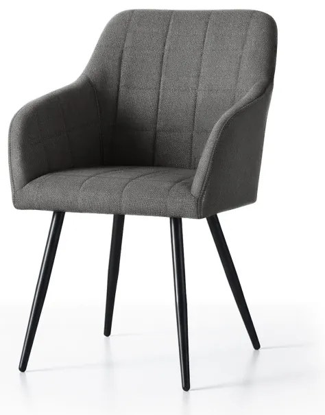 Sada dvoch jedálenských stoličiek LUXANO grafitové / čierne nohy (2 ks)