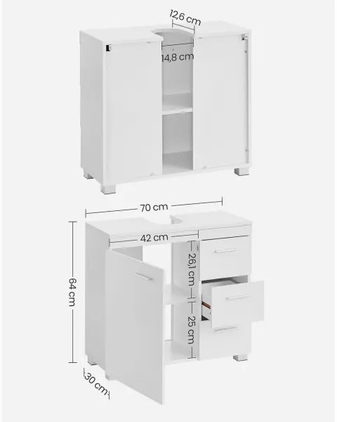 Kúpeľňová skrinka NICO biela