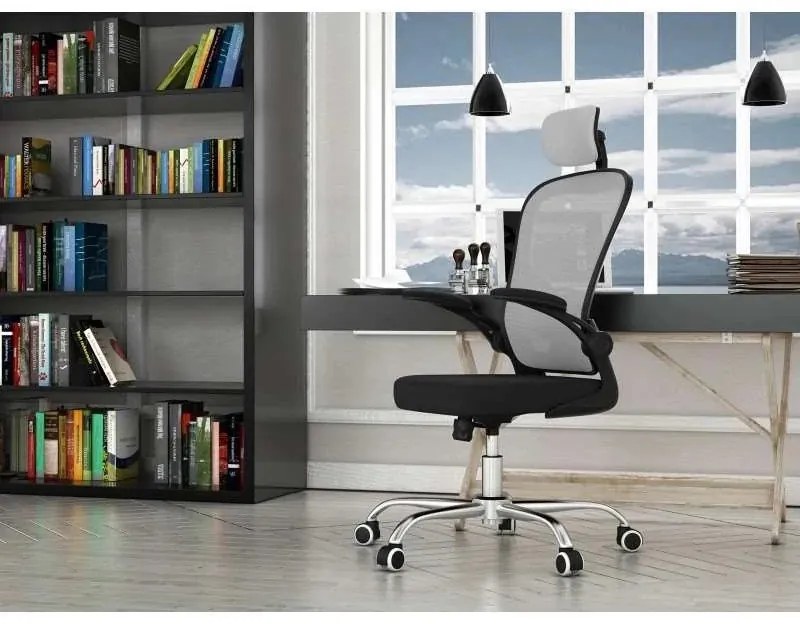 KANCELÁRSKA STOLIČKA DESTINY ŠEDÁ