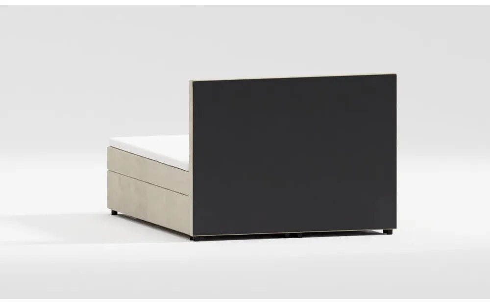 Béžová boxspring posteľ s úložným priestorom 160x200 cm Rico – Ropez