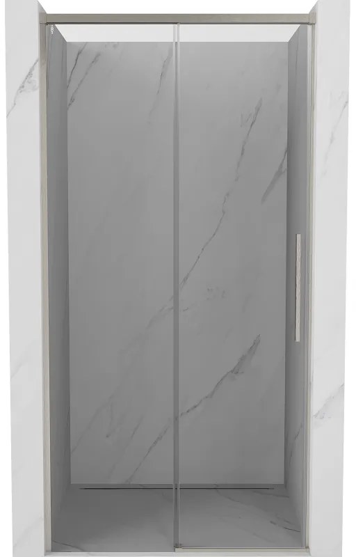 Mexen Rox, posuvné sprchové dvere 130 cm, 8mm číre sklo, oceľový profil, 8C2-130-000-97-00