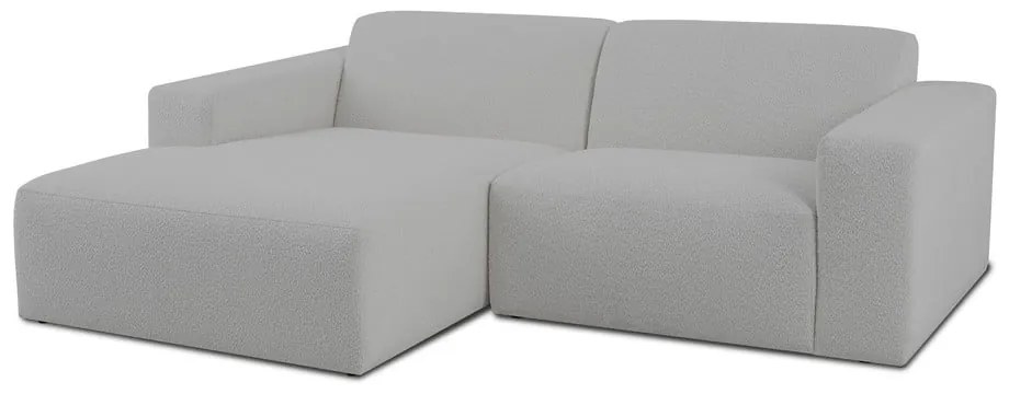 Biela rohová pohovka z textílie buklé (ľavý roh) Roxy – Scandic