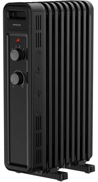Sencor - Olejový radiátor so 9 rebrami 800/1200/2000W/230V čierna