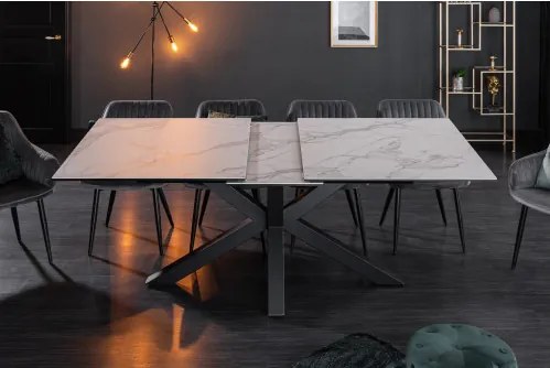 Rozkladací jedálenský stôl Eternity 41218 180/225x90cm Ceramik white marble  - Komfort-nábytok