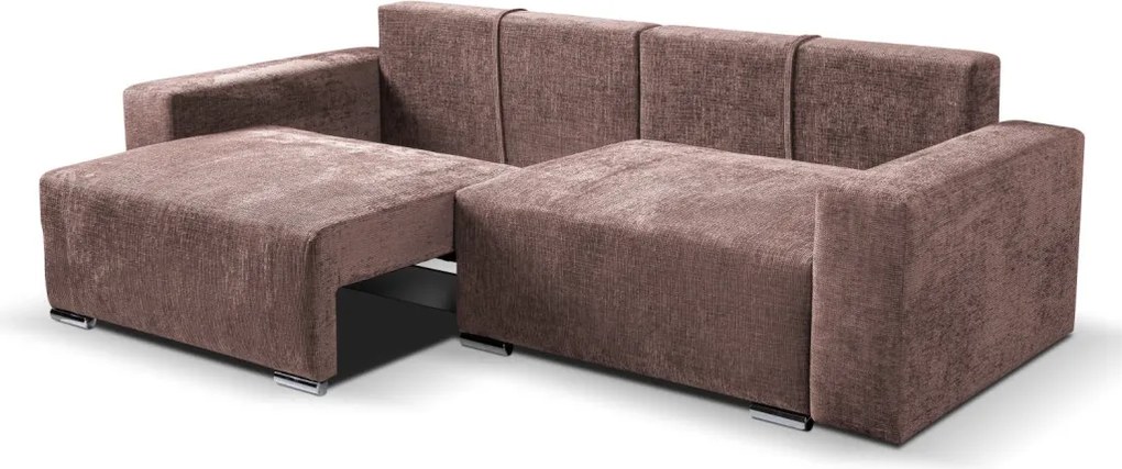 Rozkladacia pohovka Anafi, tmavo ružová látka