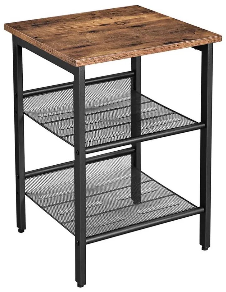 Odkladací stolík ELDUR hnedá/čierna