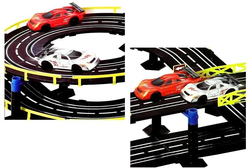 LEAN TOYS Závodná dráha Slot-Cars s 2 automobilmi