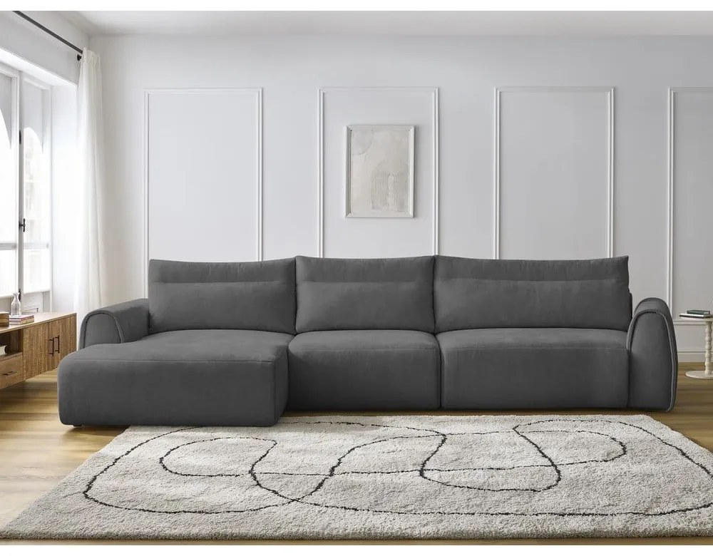 Sivá rohová pohovka Aden – Bobochic Paris