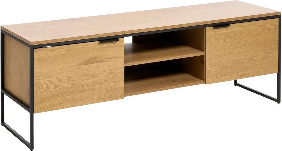 TV stolík v dekore duba v prírodnej farbe 155x55x45 cm Cesura – Unique Furniture