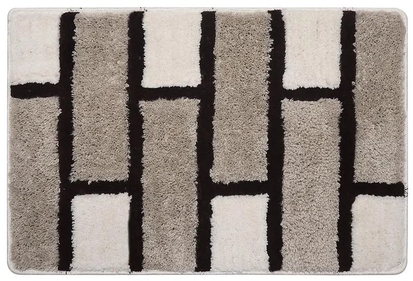 Set kúpeľňových koberčekov 50x80+55x45 cm hnedé tehly