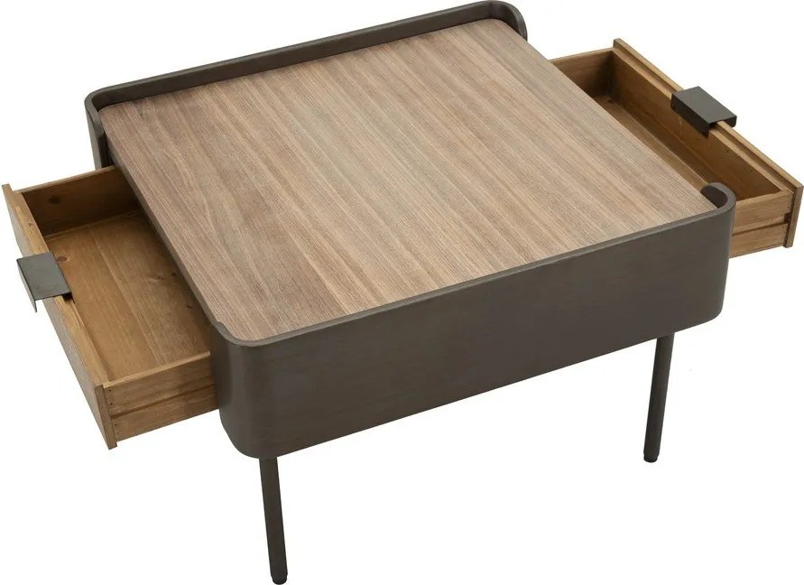 Hnedý konferenčný stolík z jedlového dreva 60x60 cm Toronto – Mauro Ferretti