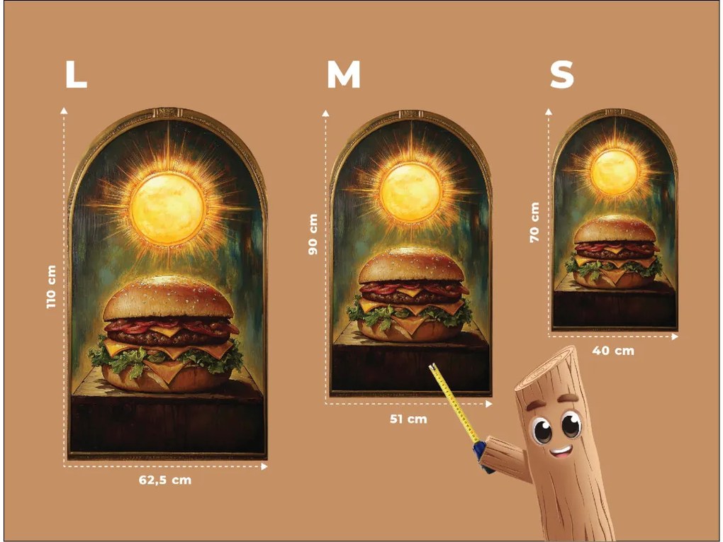 drevko | Obraz na stenu Slávny hamburger 70 x 40 cm