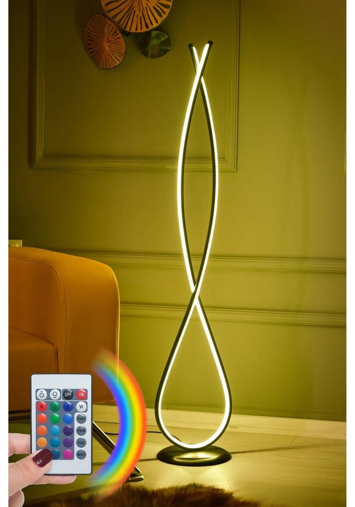 Stojacia lampa, Infinity Black - Multicolor
