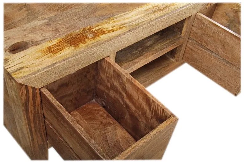 furniture-nabytek.cz - TV stolek masiv z dřeva mango 150x50x45