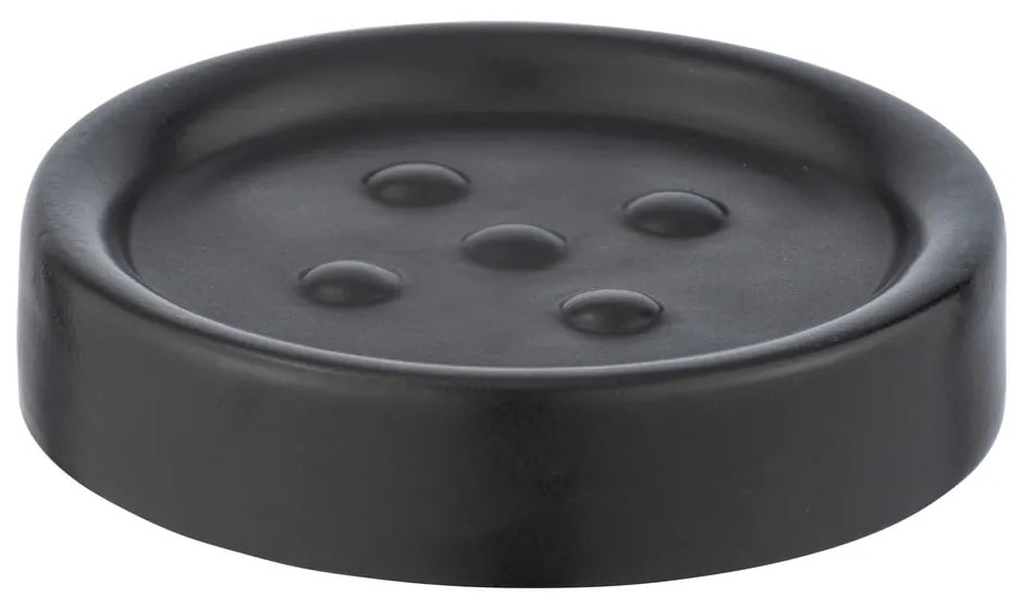 Matne čierna keramická nádoba na mydlo Wenko Polaris