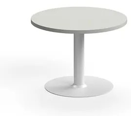 Konferenčný stolík VERTICUS, Ø700x500 mm, svetlošedá/biela