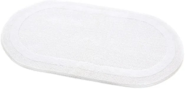 Kúpelňový koberček Keno Elips biely B01