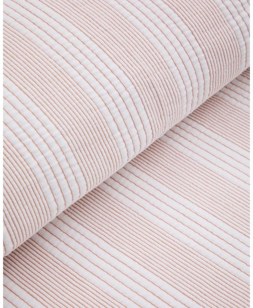 Červený/biely bavlnený prešívaný pléd 240x260 cm Macie – Kave Home