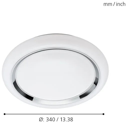 Eglo 96686 - LED RGBW Stmievateľné stropné svietidlo CAPASSO-C LED/17W/230V
