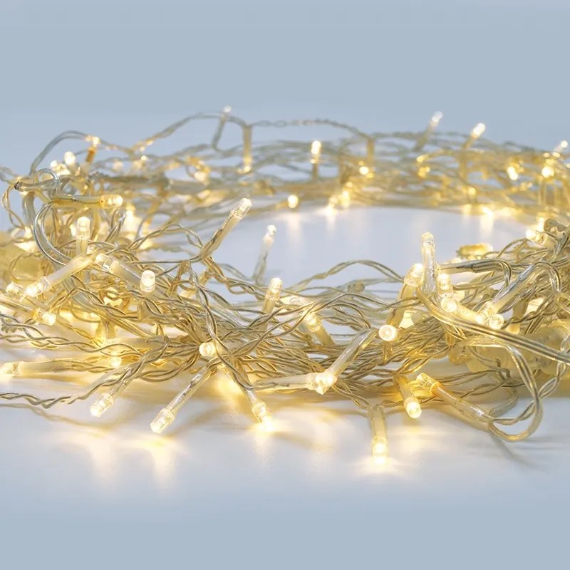 ACA Lighting LED vianočné svetelná reťaz, 3x5m, teplá biela, IP44, 100 LED