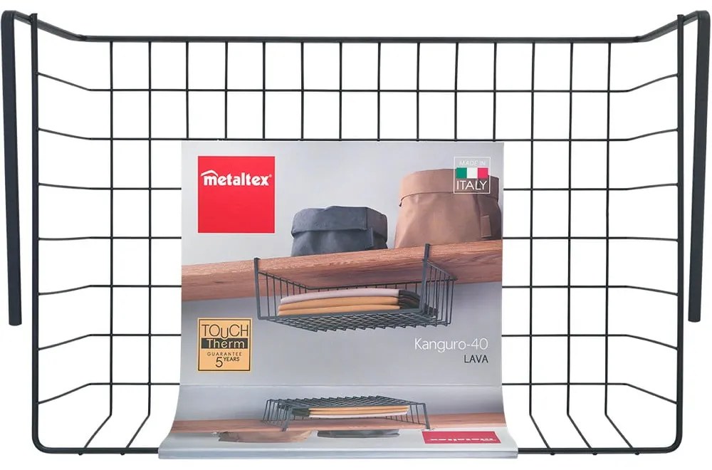 Závesný košík z nehrdzavejúcej ocele 26x40 cm Kanguro – Metaltex