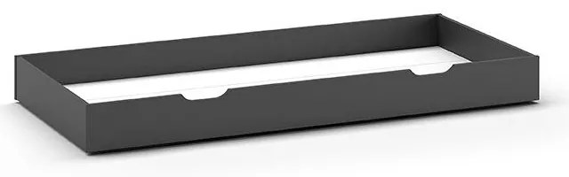 Antracitová domčeková detská posteľ z borovicového dreva s výsuvným lôžkom a úložným priestorom 90x200 cm DALLAS – Vipack