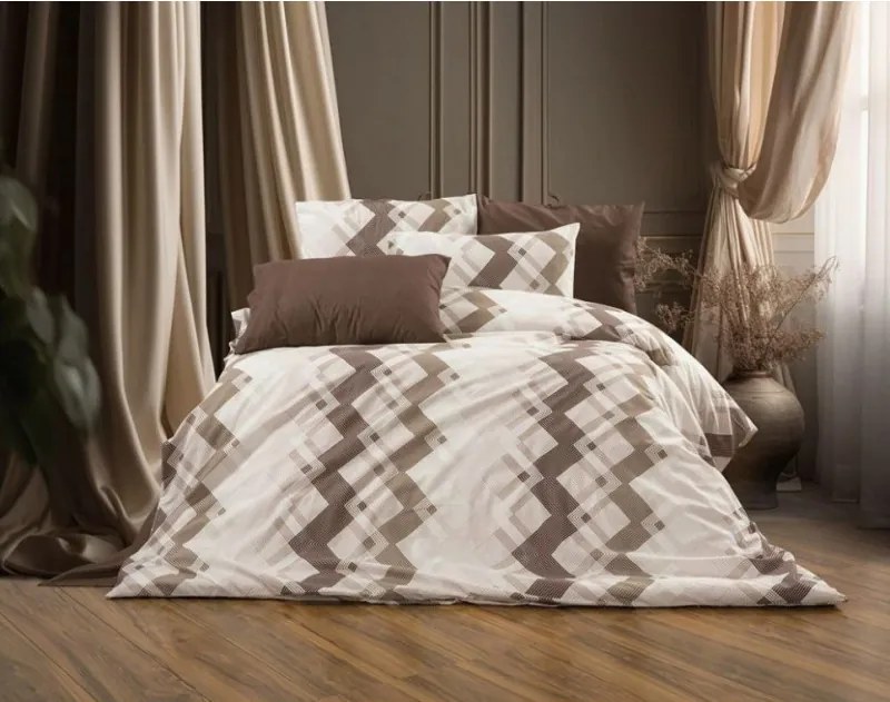 ECOMATRACE Bavlnené posteľné obliečky Elegant brown