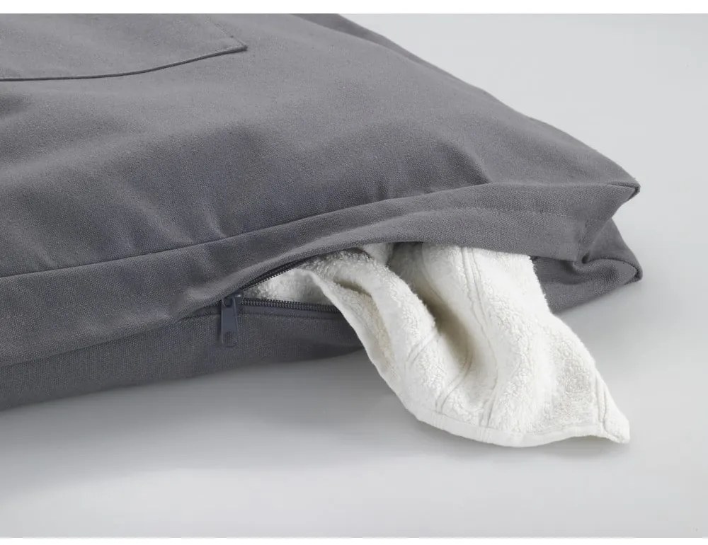 Sivý závesný kôš na bielizeň Wenko Door Laundry, 65 l