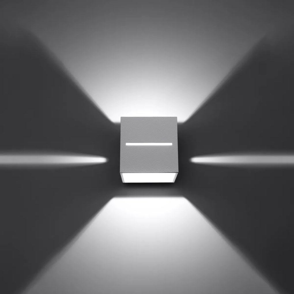 Nástenné svietidlo Lobo, 1x biele kovové tienidlo