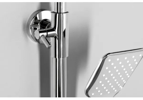 Aqualine - Sprchová sada s batériou FACTOR lesklý chróm