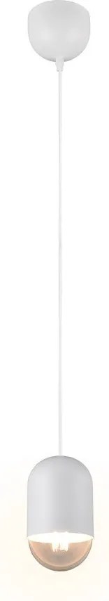 Biele kovové závesné svietidlo ø 11 cm Nara – Reality