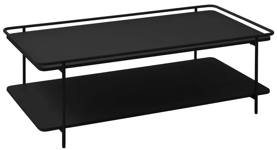 Čierny kovový konferenčný stolík 55x110 cm Yuba – Unique Furniture