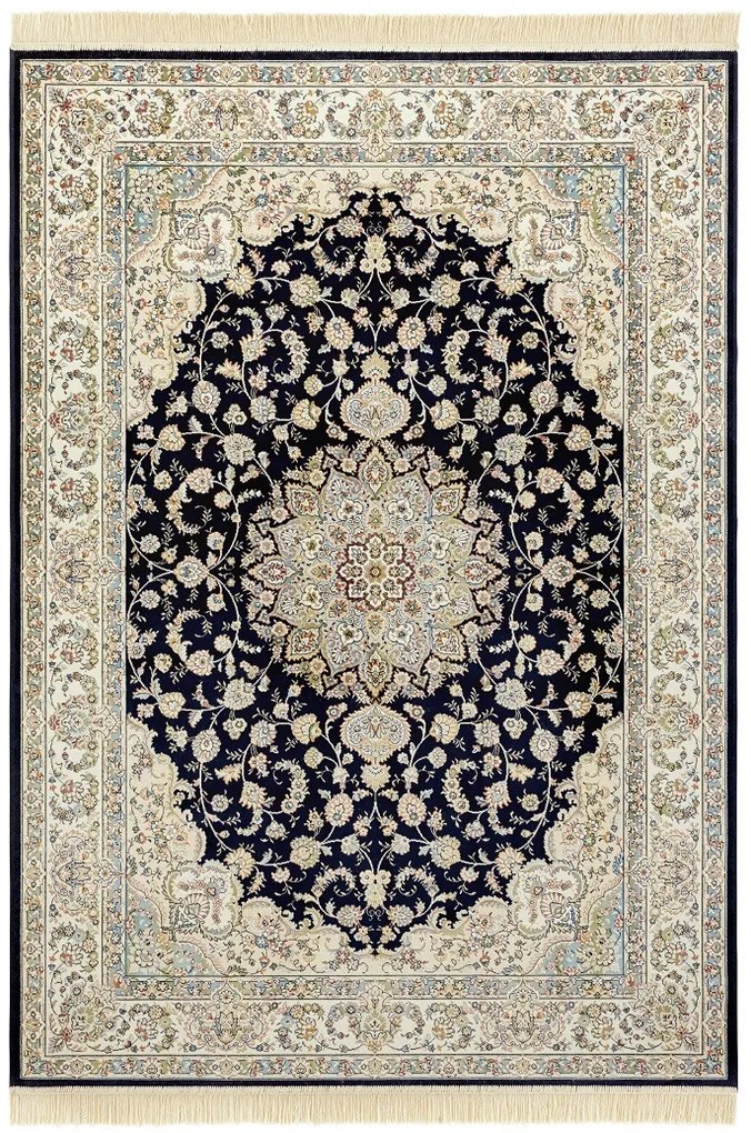 Hanse Home, Kusový koberec Naveh 104378 darkblue / Cream, 160x230, modrá, chodba / predsieň