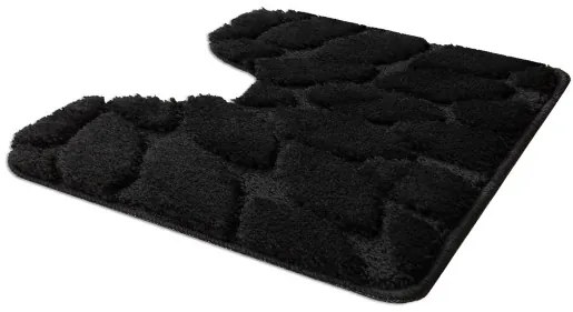Sada kúpeľňových koberčekov SUPREME STONES kamienky, čierna