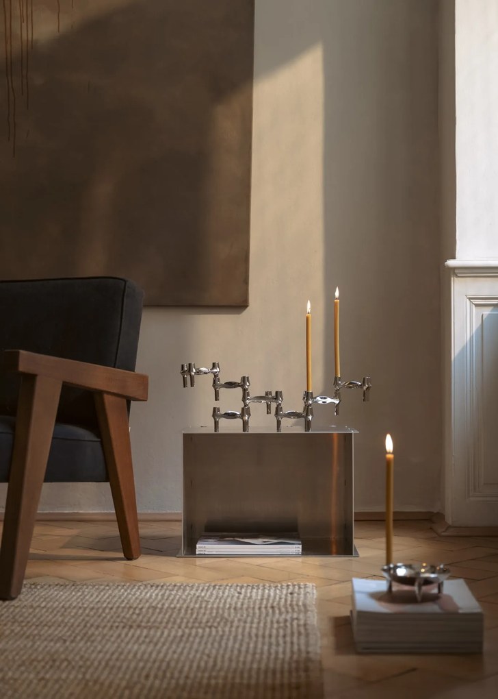 Stoff Nagel Vysoká sviečka STOFF Nagel Golden Honey – set 8 ks