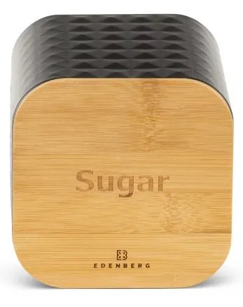 Sada chlebníka s 3 dózami v čiernej farbe