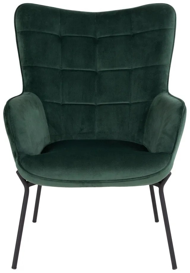 Zelené zamatové kreslo Glasgow – Bonami Essentials