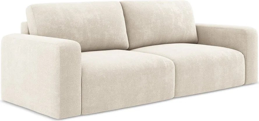 Krémová ženilková rozkladacia/s úložným priestorom pohovka 252 cm Kona – Makamii