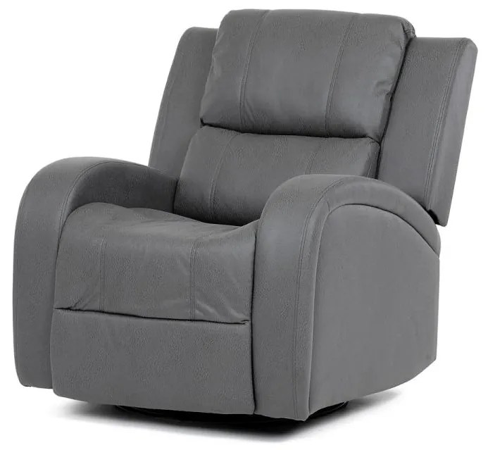 TV a relaxačné kreslo TV-4089 GREY, sivá látka v koženom vzhľade