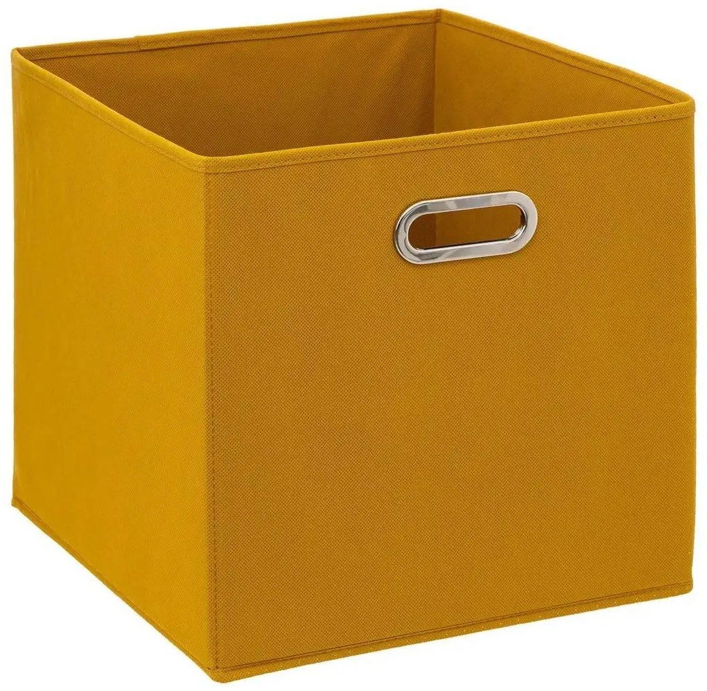 Úložný box Textília 31x31 cm horčicovo žltý