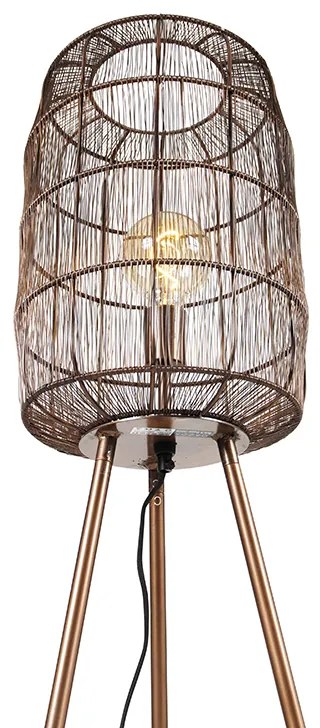 Moderná stojaca lampa trojnožka medená - Redo