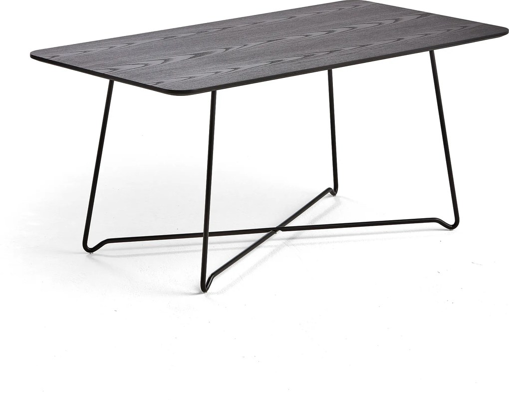 Kaviarenský stôl Iris, 1100x600 mm, čierna, čierny dub
