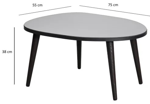 Konferenčný stolík GUSTO 38x75 cm čierna