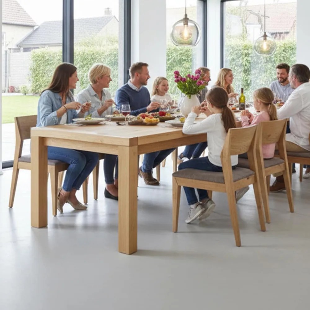 Veľký jedálenský stôl z masívu pre 12 osôb FLY, 300x100x78 cm