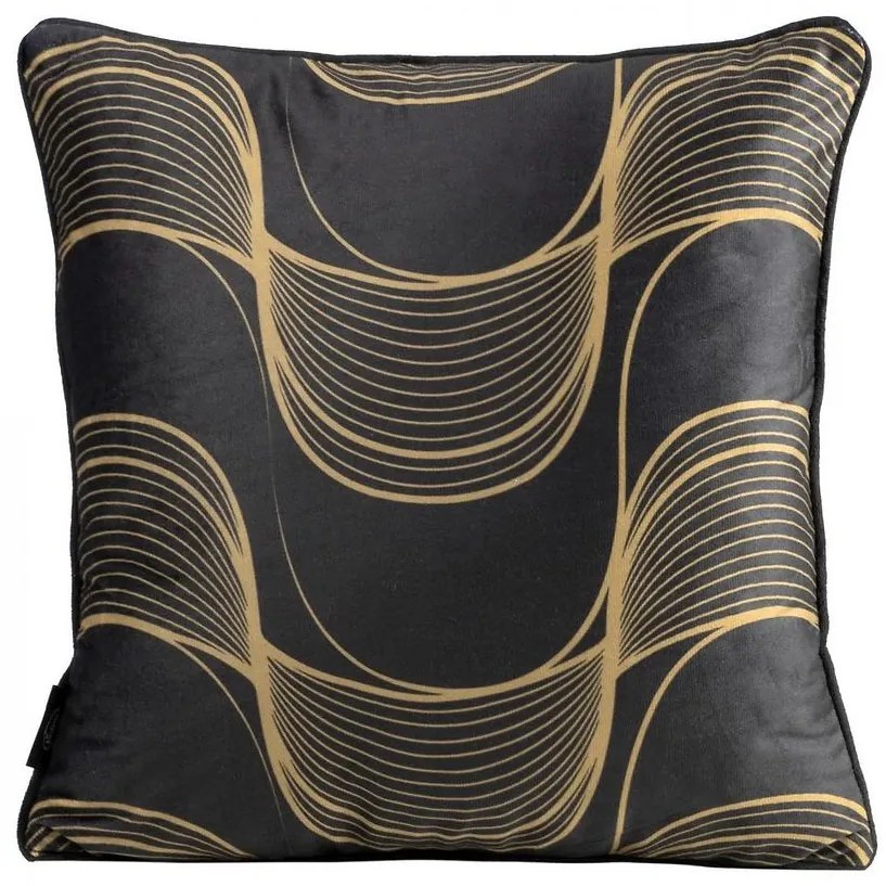 Obliečka na vankúš Pola 40x40 čierna a béžová 385852